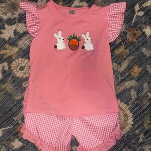 Pink Ruffled Bunny set